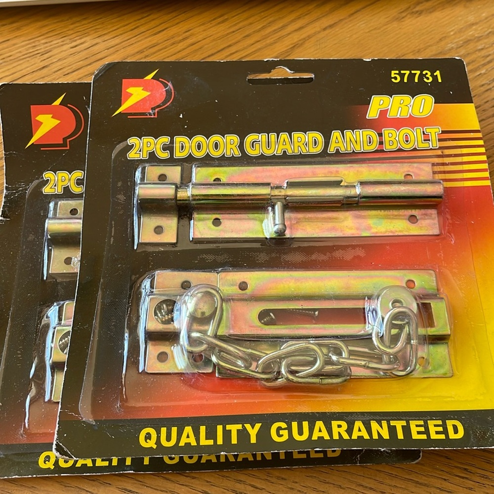 Pro 2 Piece Door Guard and Bolt (2 packs)